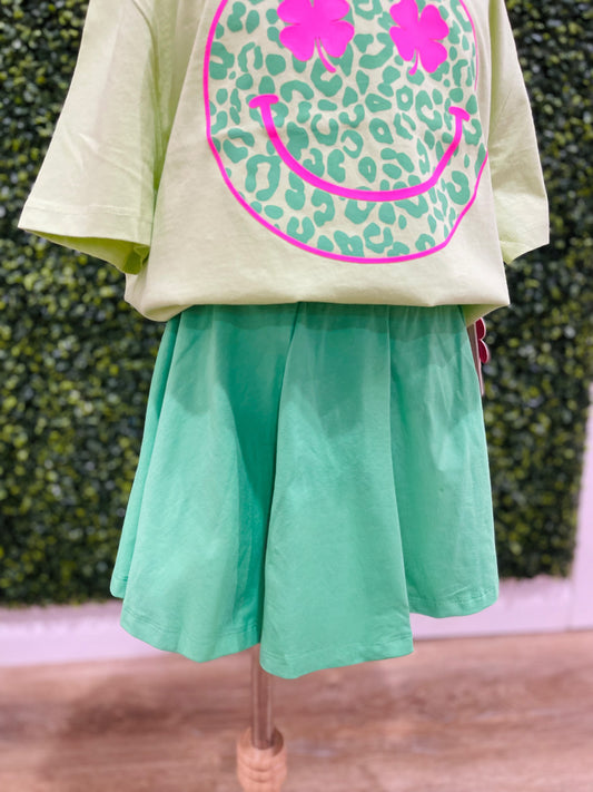 Pleated Skort | Irish Green