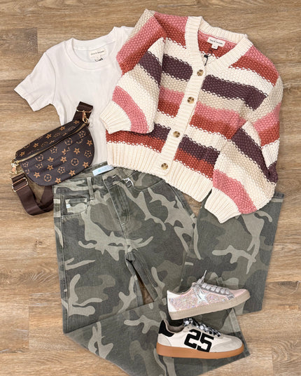 Chunky Knit Cardigan | Multicolor