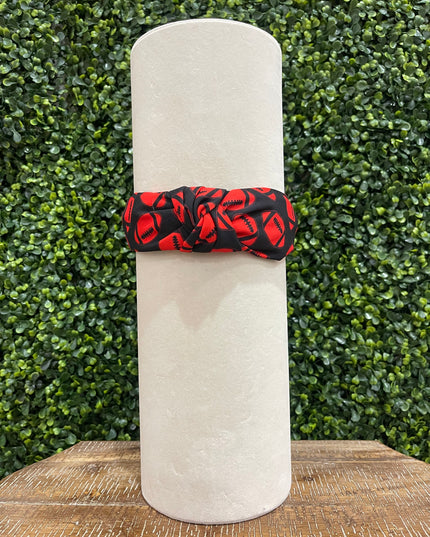Red & Black Football Headband