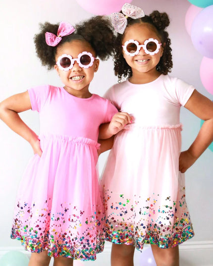 Raspberry Confetti Tutu Dress