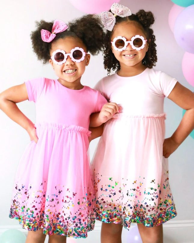 Raspberry Confetti Tutu Dress