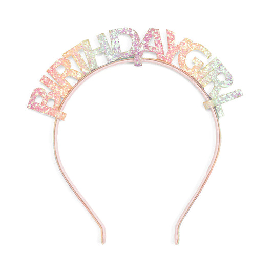 Pastel Glitter Birthday Headband