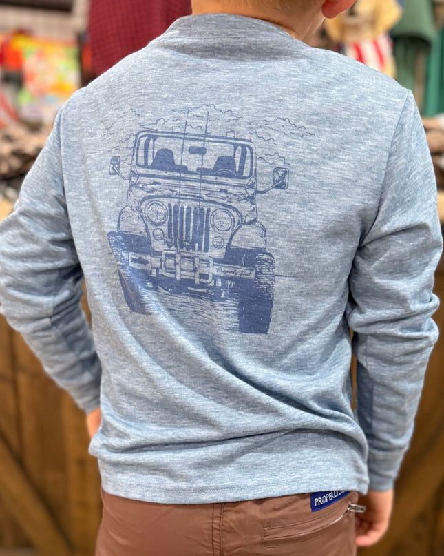 Portland Pocket Tee LS | Rod Runner Ocean