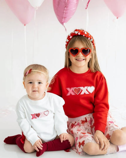 XOXO Sequin Patch Long Sleeve Romper