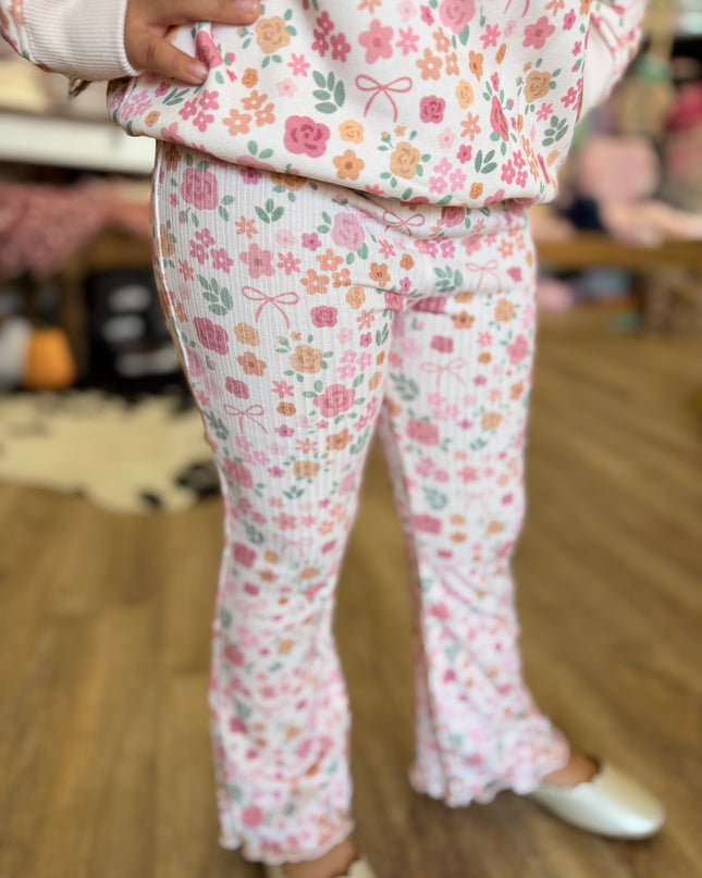 Berry Floral Flare Legging