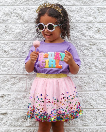 Birthday Girl Patch Short Sleeve T-Shirt