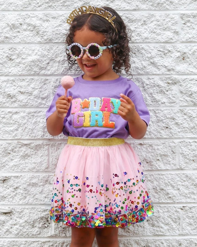 Birthday Girl Patch Short Sleeve T-Shirt