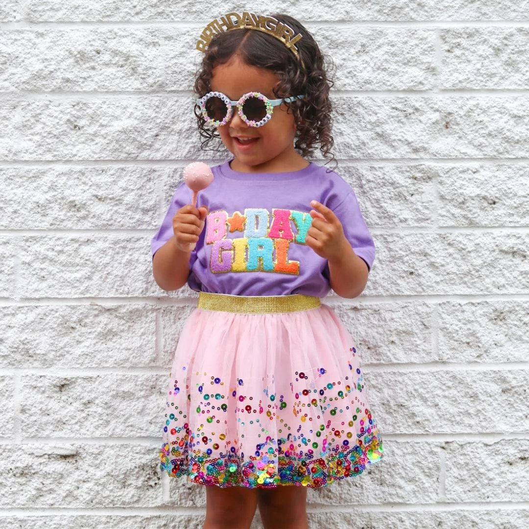Birthday Girl Patch Short Sleeve T-Shirt