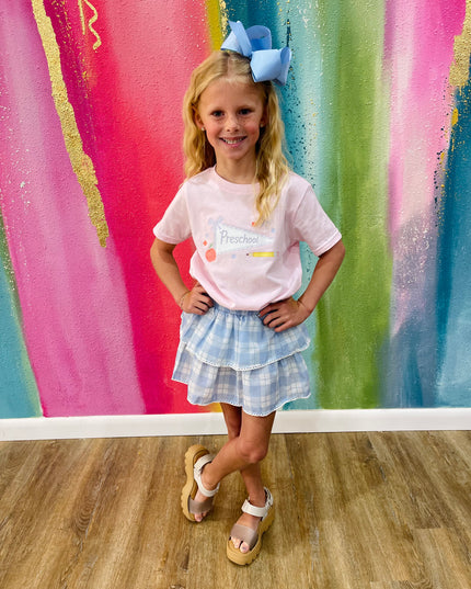 Blue Plaid Skort