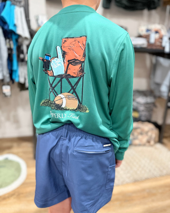Boys Performance LS Tee | Sidelines Teal