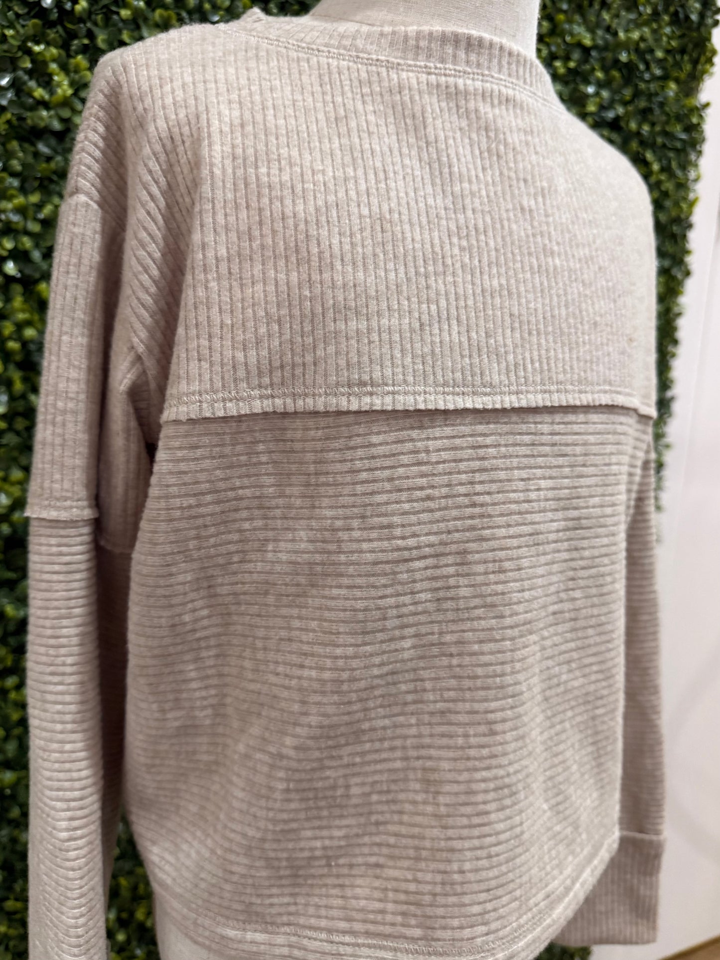 Cozy Ribbed Long Sleeve | Latte