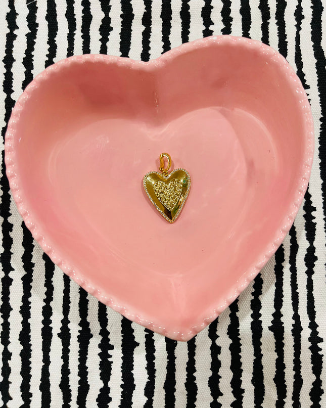 Large Layered Heart Charm