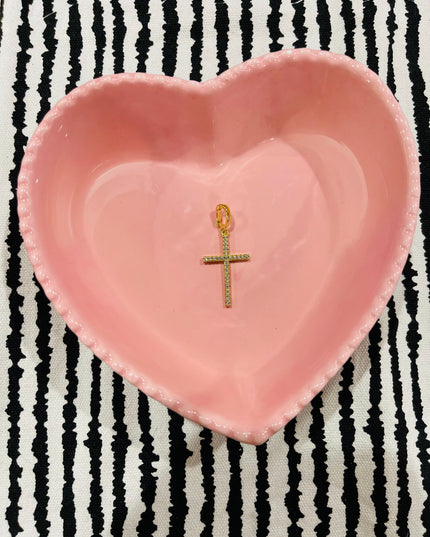 Rhinestone Cross Charm