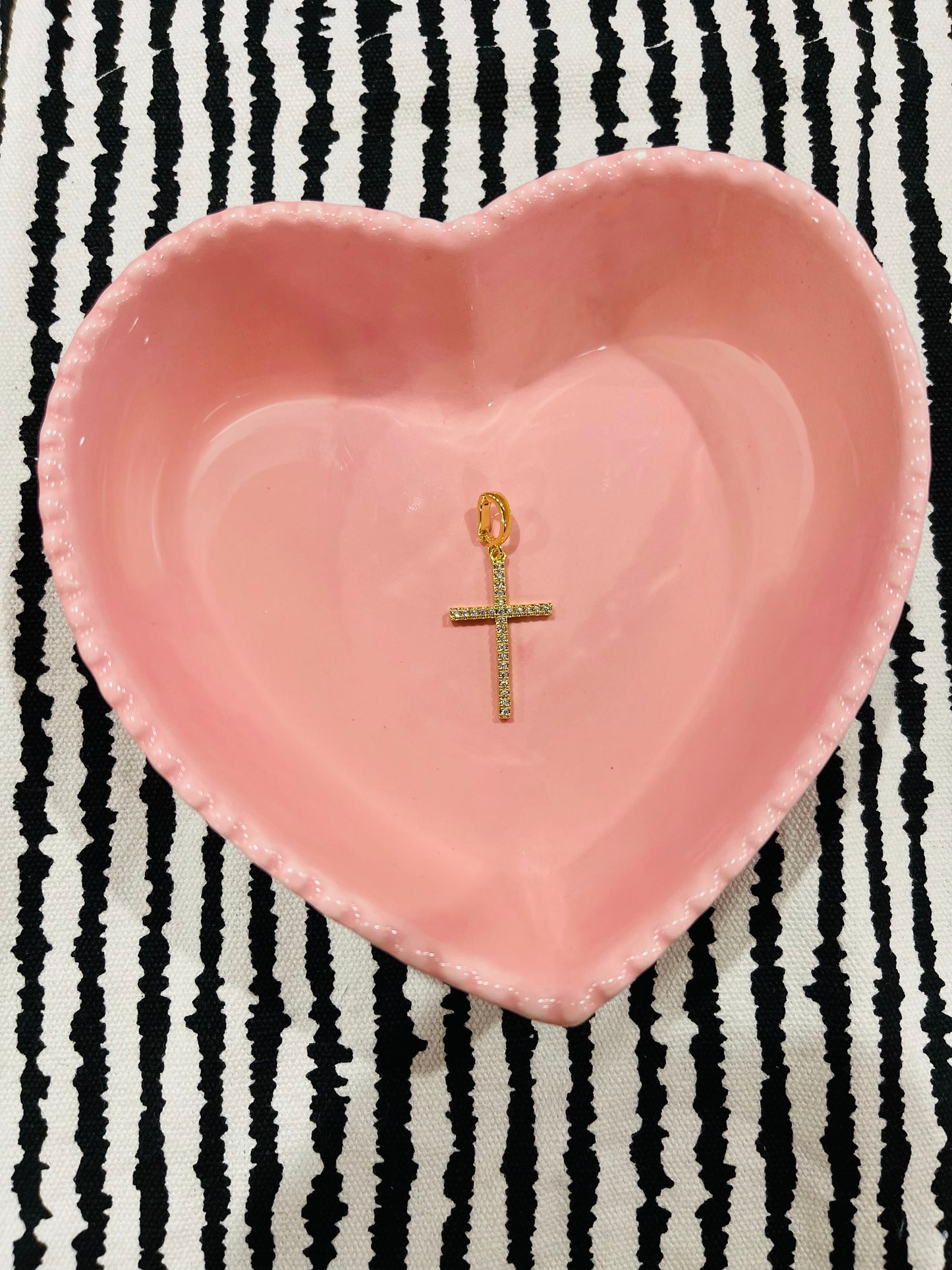 Rhinestone Cross Charm