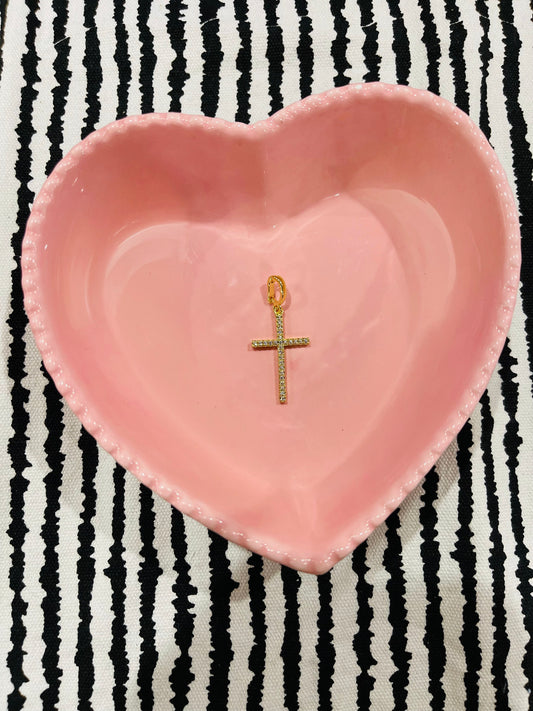 Rhinestone Cross Charm