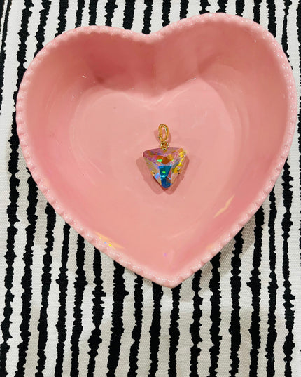 Iridescent Triangular Gem Charm