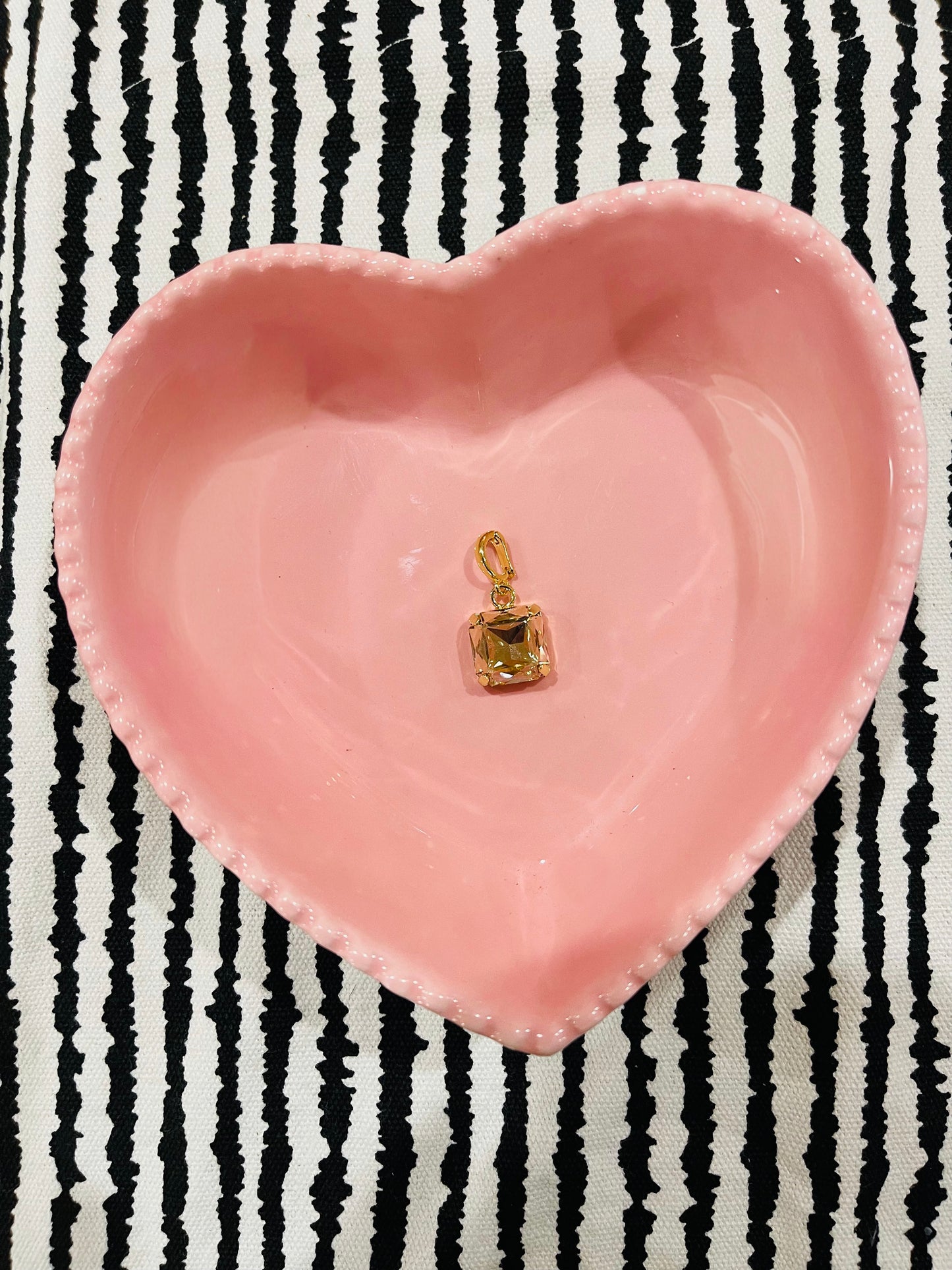 Champagne Square Gem Charm