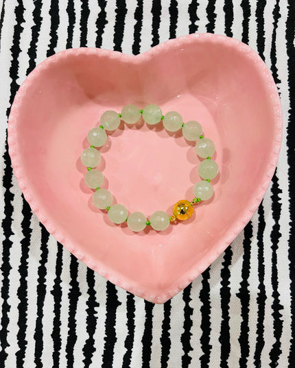 Chunky Beaded Magnetic Bracelet | Green