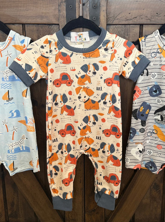 Dog Days Boy Romper