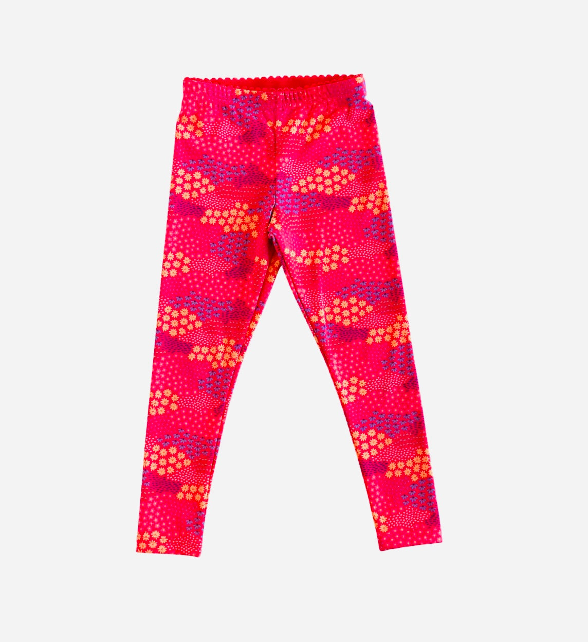 Nylon Leggings | Red Floral