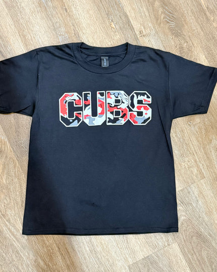 Camo CUBS | Black Short Sleeve T-Shirt