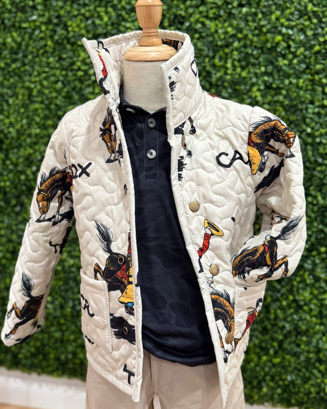 Lazy J Quilted Snap Jacket