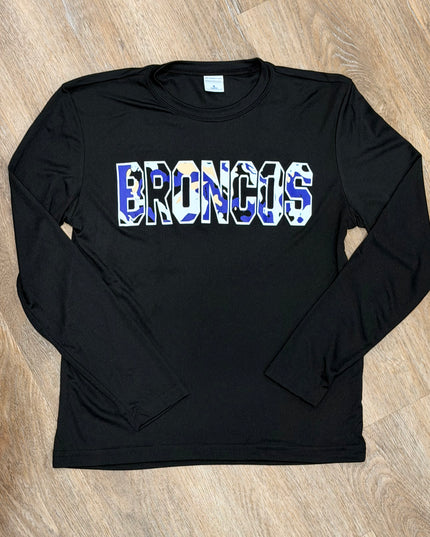 Camo BRONCOS | Black Dri-Fit LS