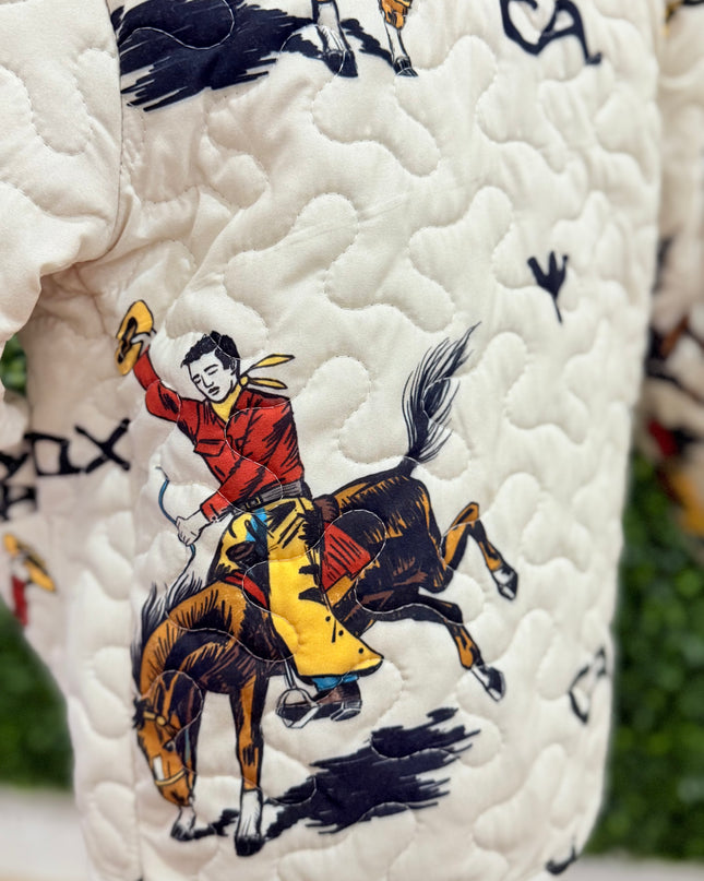 Lazy J Quilted Snap Jacket