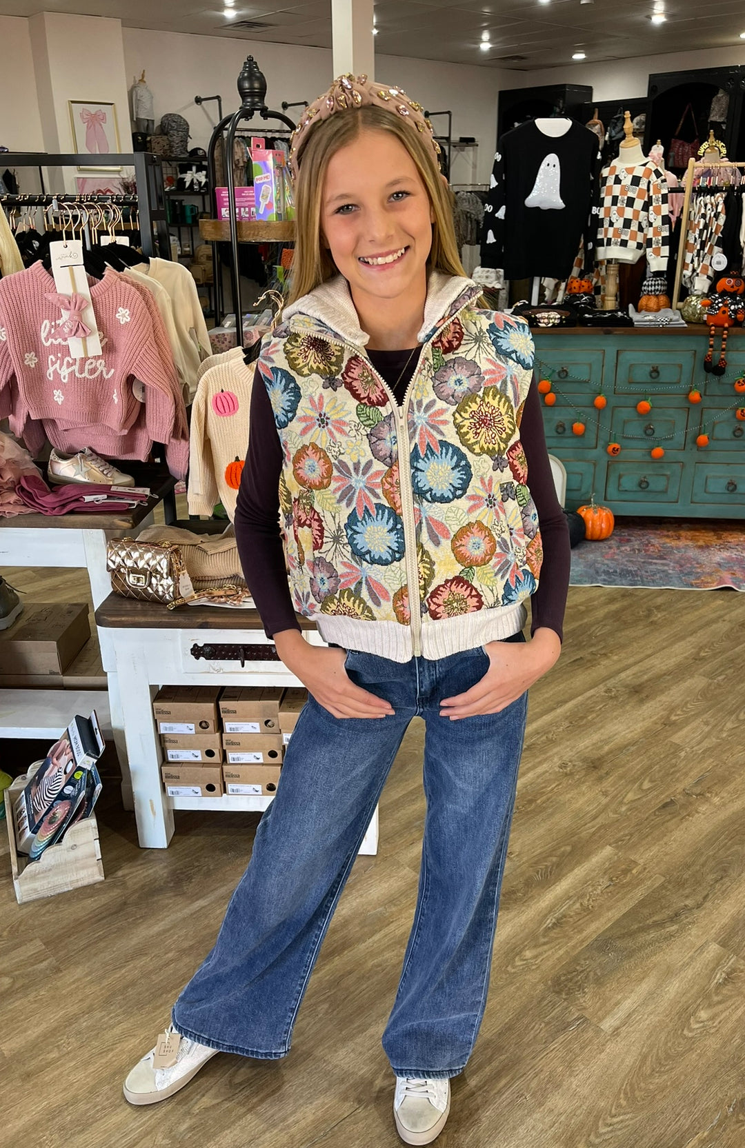 Tapestry Hoodie Vest