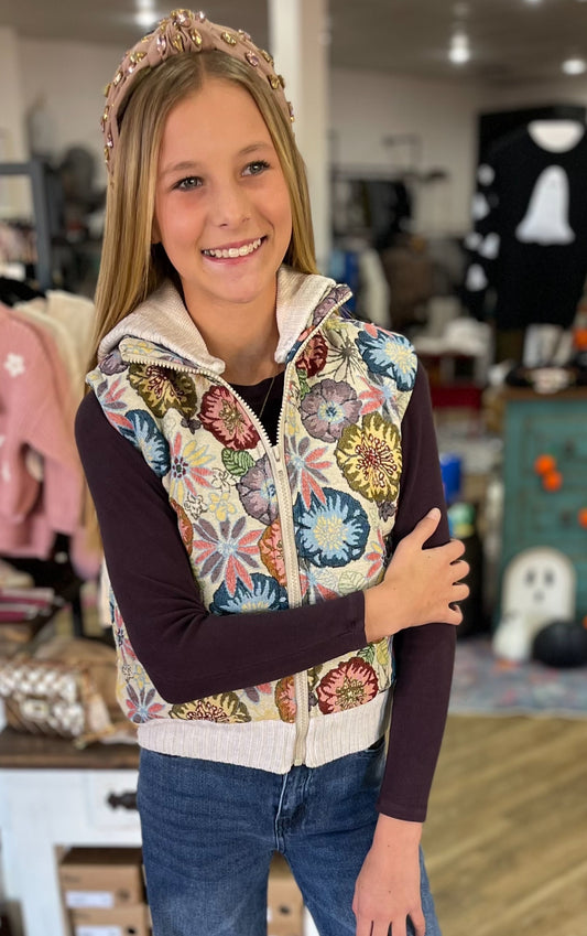 Tapestry Hoodie Vest