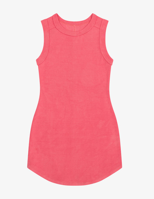Ribbed Exposed Seam Dress | Watermelon
