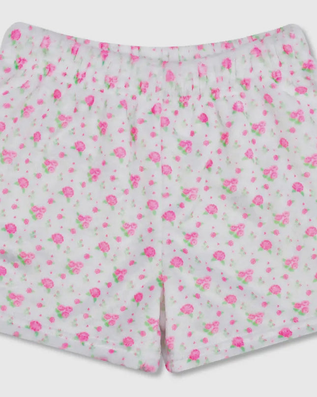 Pretty in White Plush Shorts