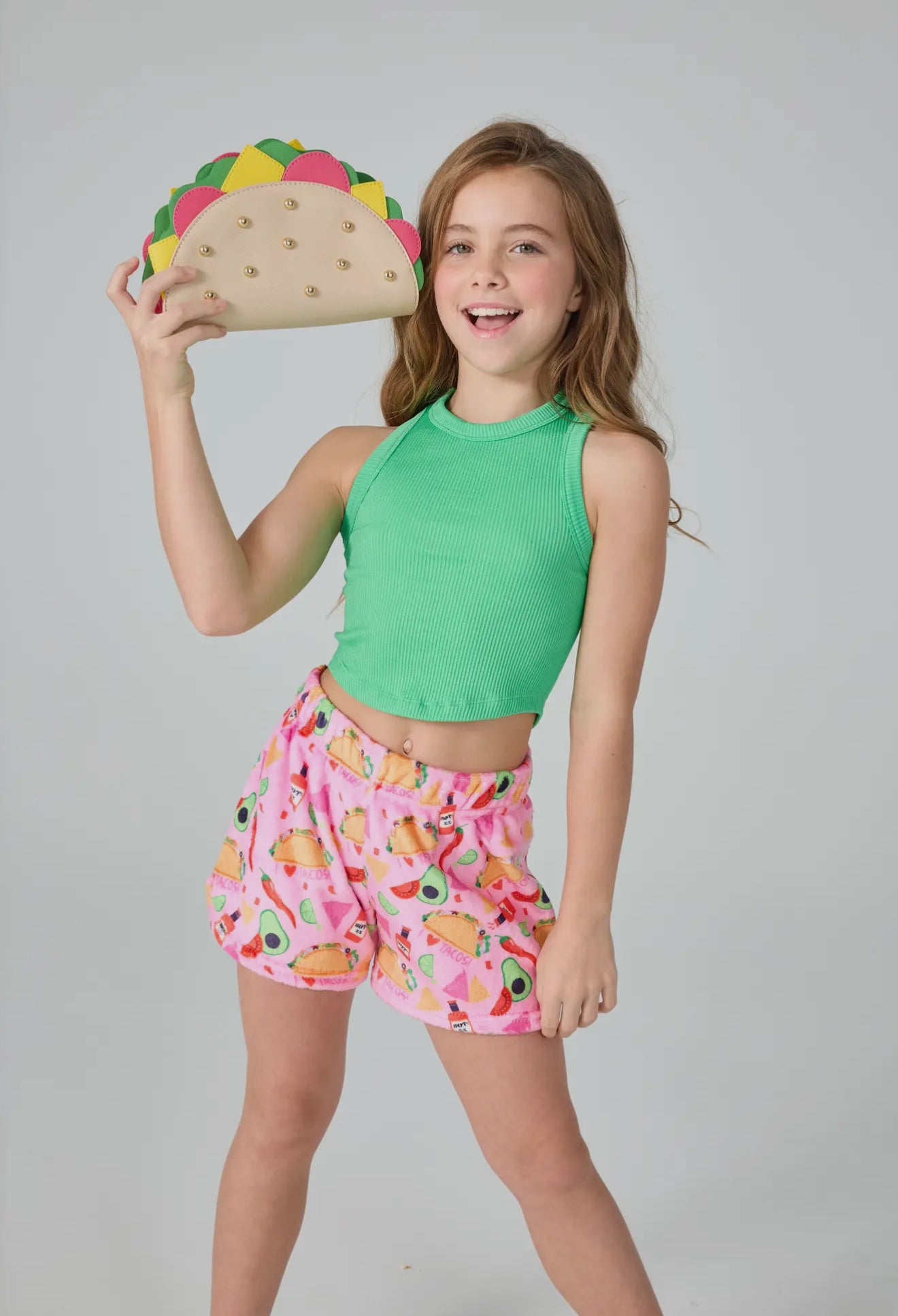 Apple Green Cropped Racer Back Tank