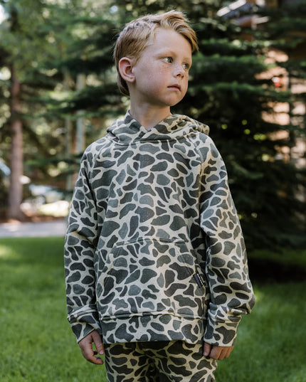 Youth Fleece Hoodie - Classic Deer Camo