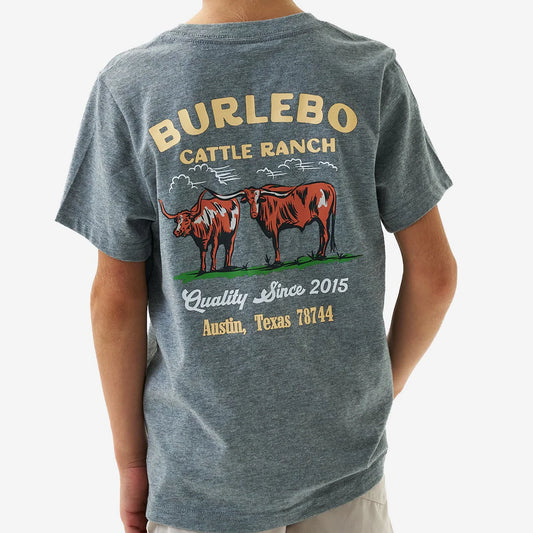 Toddler & Youth Tee | Cattle Ranch | Dark Heather Grey