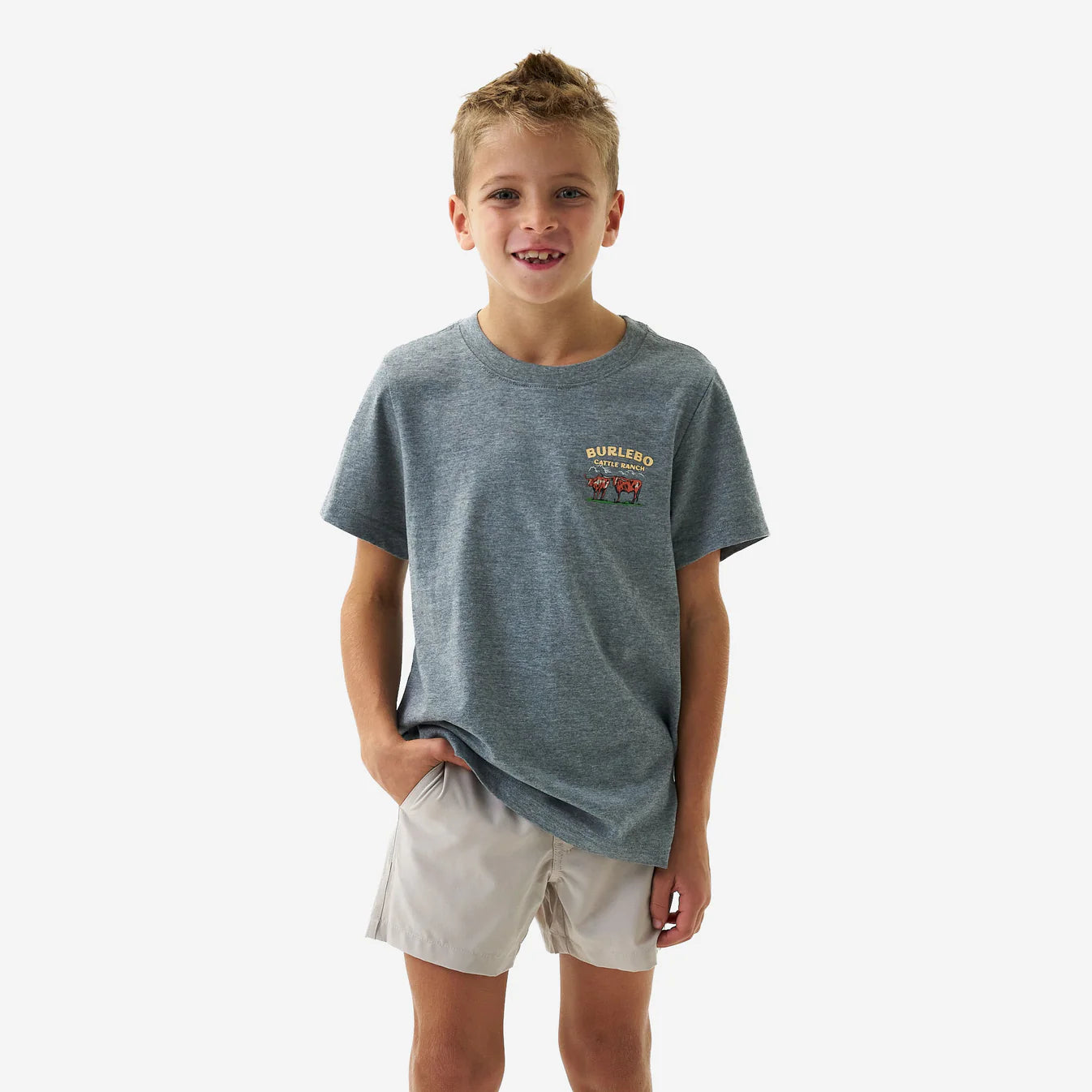 Toddler & Youth Tee | Cattle Ranch | Dark Heather Grey