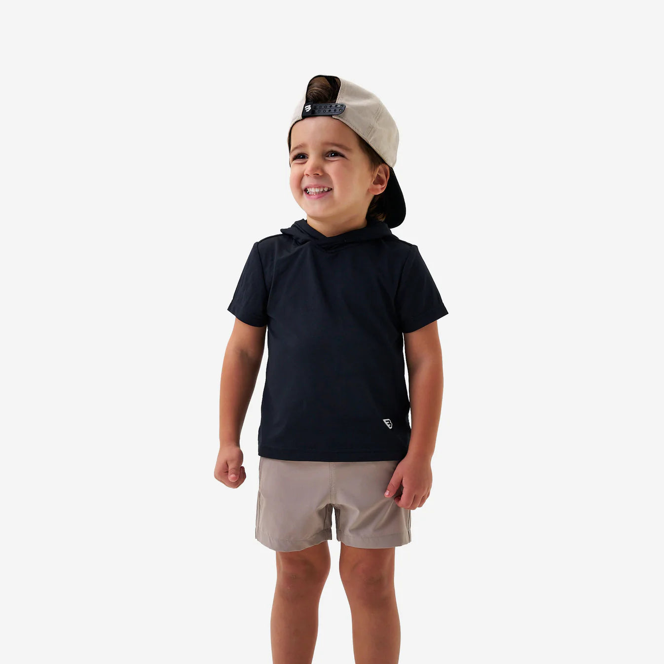 Youth Short Sleeve Performance Hoodie | Black