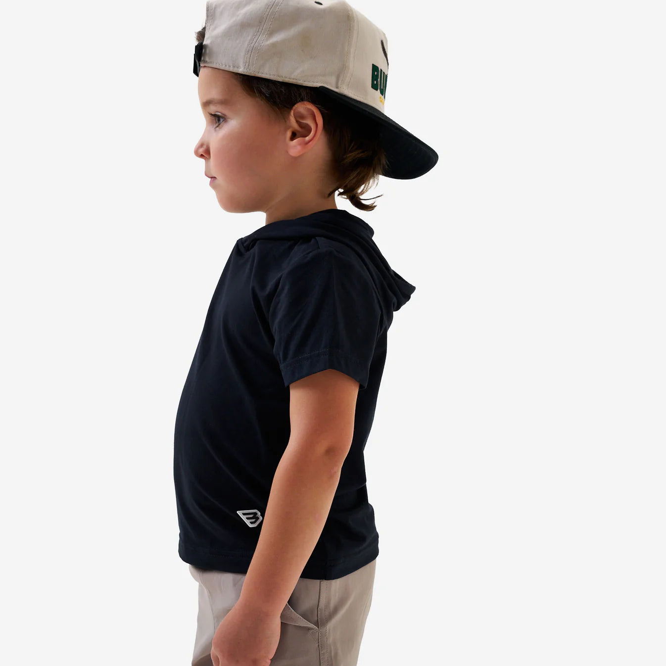 Youth Short Sleeve Performance Hoodie | Black