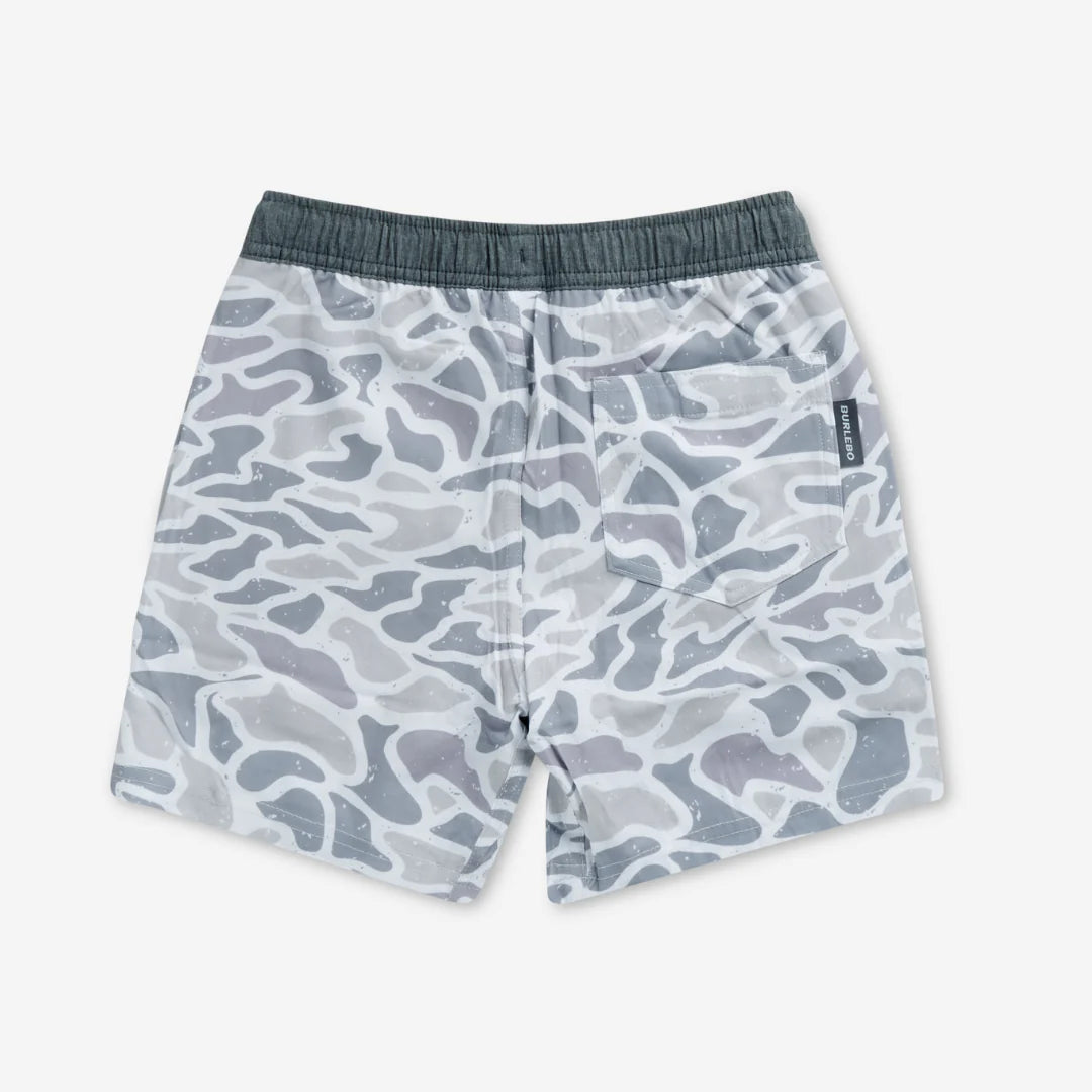 Athletic Shorts | White Camo | Grey Liner