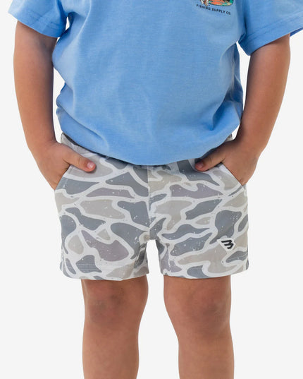 Athletic Shorts | White Camo | Grey Liner
