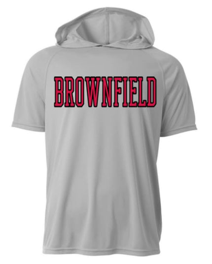 Cubs Short Sleeve Hoodie Dri-fit | Grey/Red