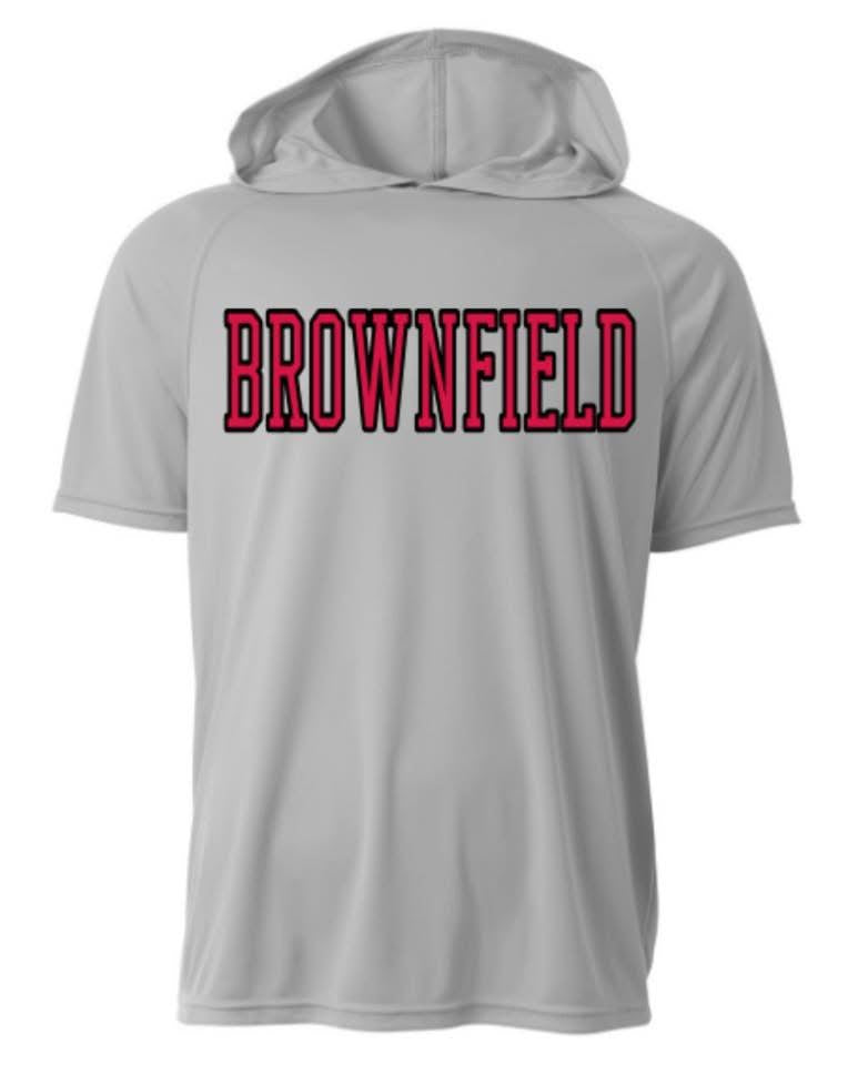 Cubs Short Sleeve Hoodie Dri-fit | Grey/Red