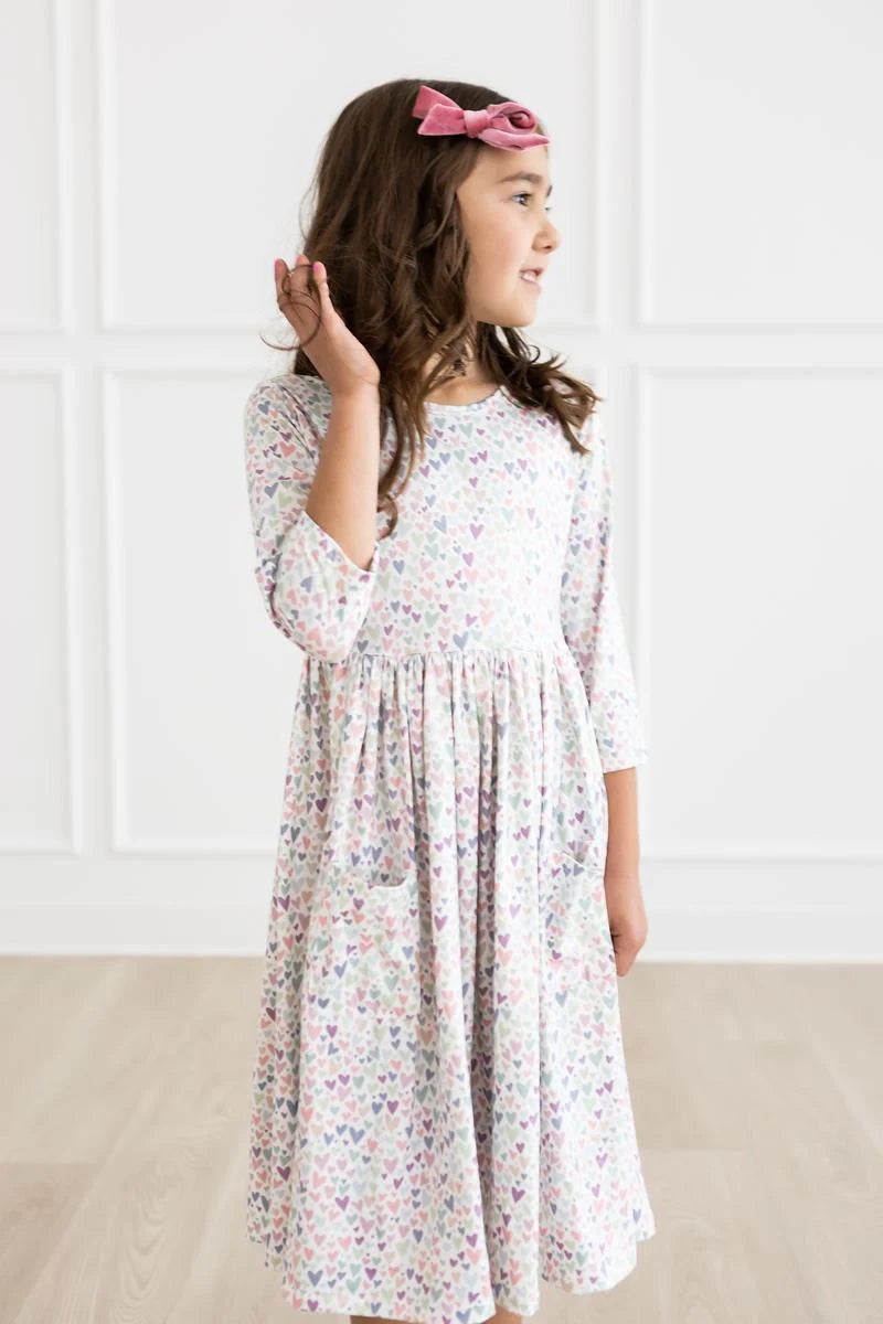 One in a Million 3/4 Sleeve Pocket Twirl Dress