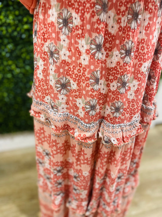 Tiered Maxi Skirt | Ava Floral