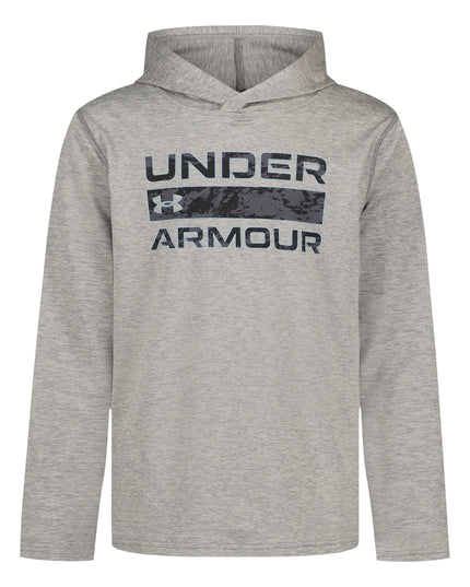 UA Stacked Camo Logo LS Hooded | Titianium