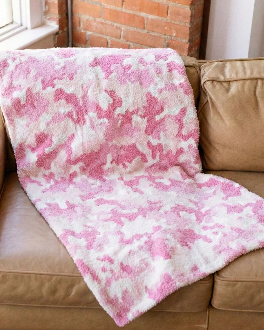 Throw Blanket - Pink Camo