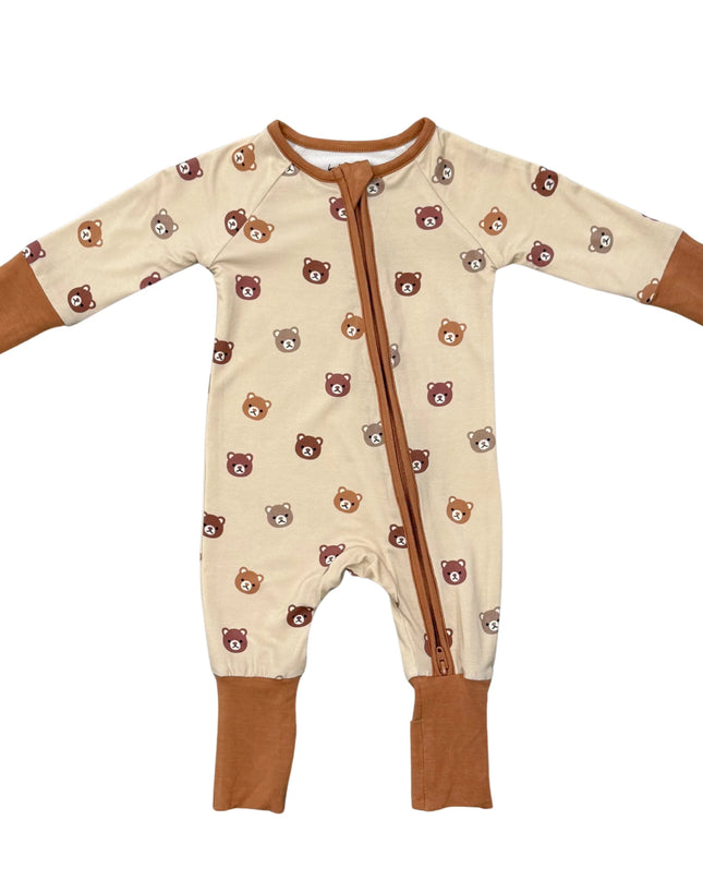 Long Sleeve Zip Romper | Baby Bear