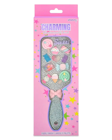Charming Rhinestone Paddle Brush