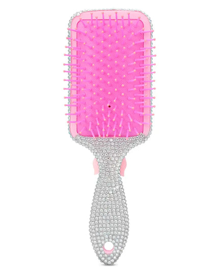 Charming Rhinestone Paddle Brush