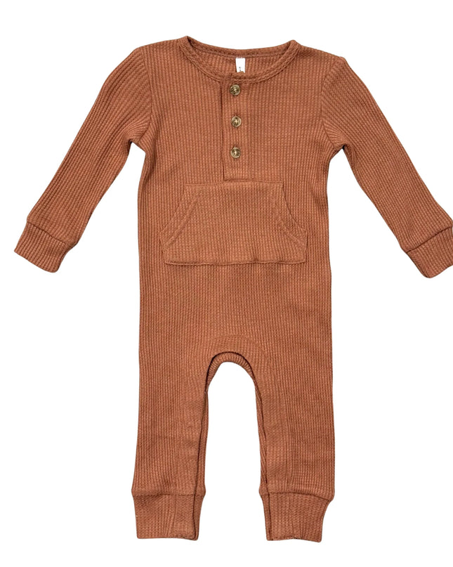 Waffle Romper | Rust